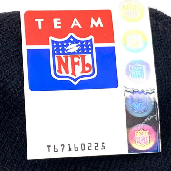 Pittsburgh Steelers Vintage Late '90s NFL Black Knit NOS Cuffed Hat - Picture 6 of 7